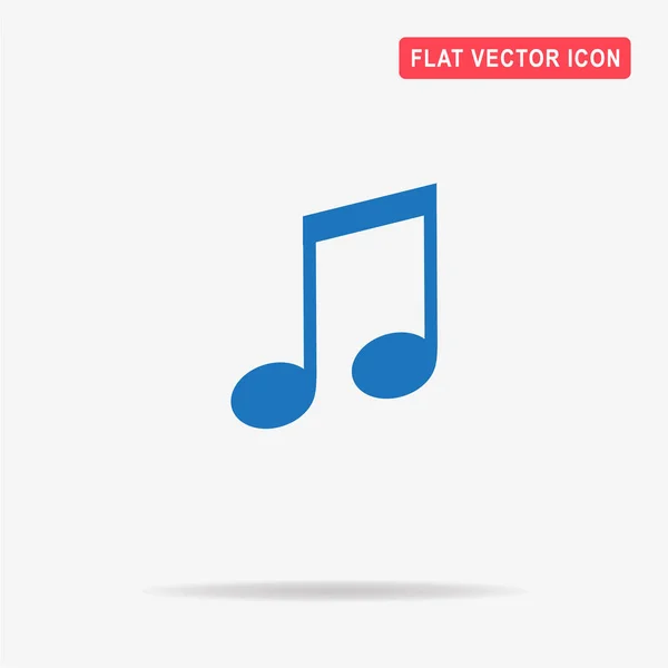 Icono Nota Musical Vector Concepto Ilustración Para Diseño — Archivo Imágenes Vectoriales