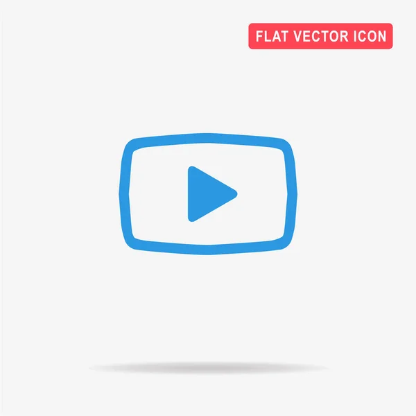 Video Play Ikonen Begreppet Vektorillustration För Design — Stock vektor