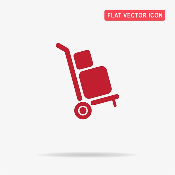 Levering Trolley Pictogram Vectorillustratie Concept Voor Ontwerp — Stockvector