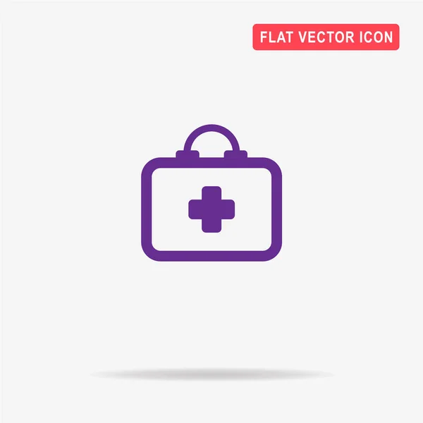 First Aid Kit Icon Vector Concept Illustration Design — Stock Vector