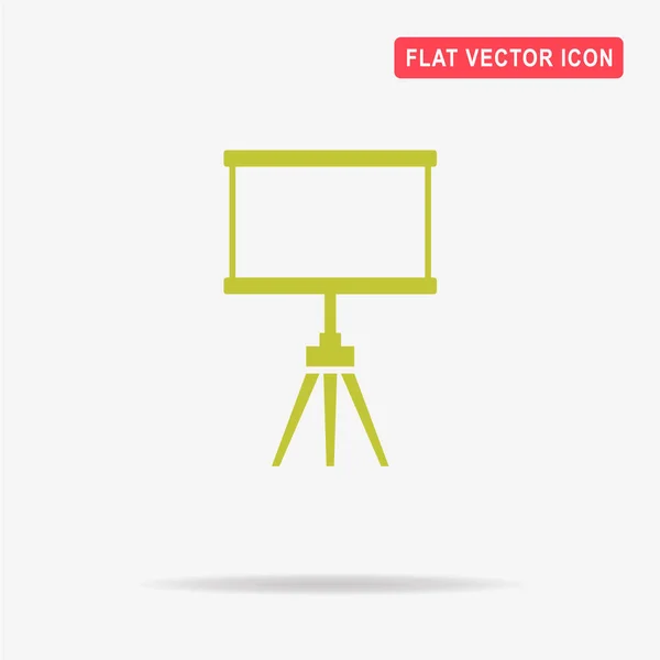 Icono Pantalla Proyección Blanco Ilustración Del Concepto Vectorial Para Diseño — Vector de stock