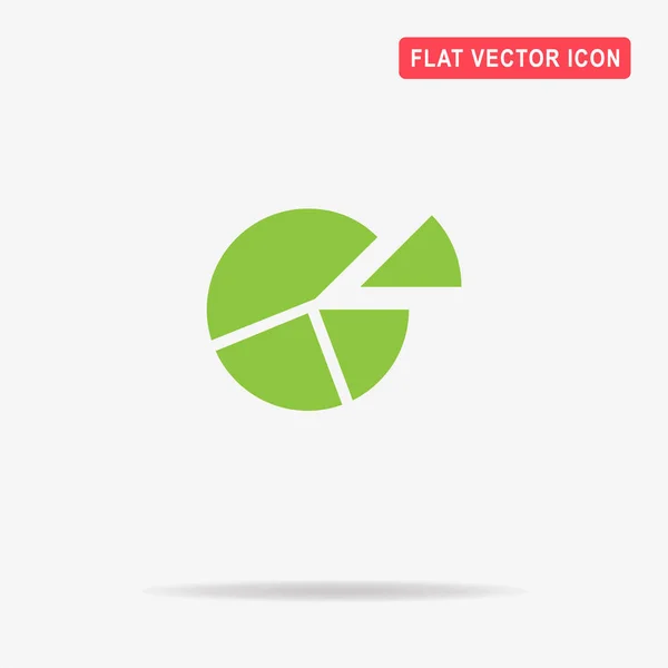 Pie Chart Icon Vector Concept Illustration Design — Stock Vector