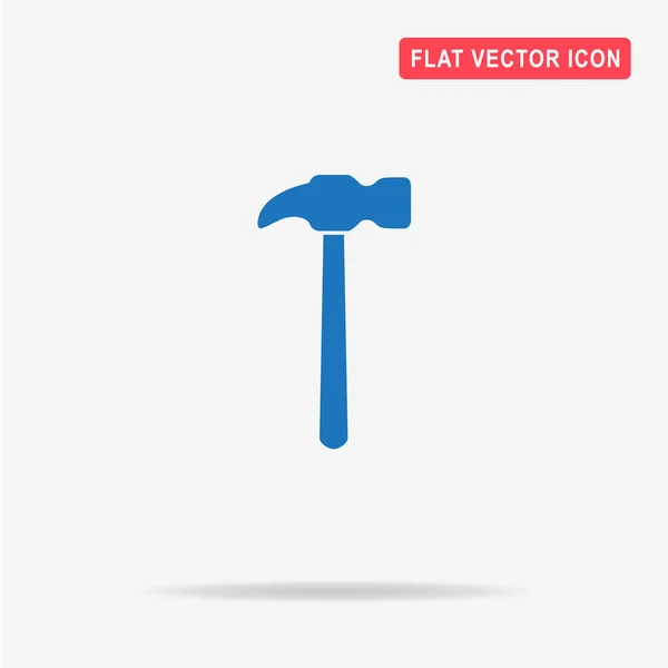 Hammer Icon Vector Concept Illustration Design — Stock Vector