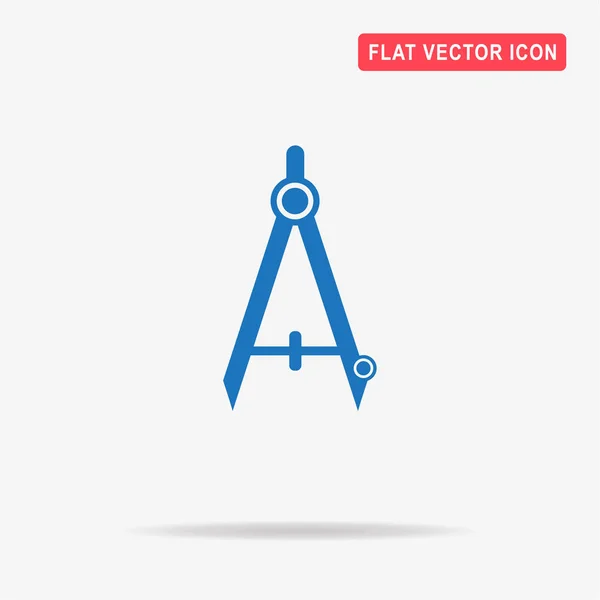 Briefpapier Kompassen Pictogram Vectorillustratie Concept Voor Ontwerp — Stockvector