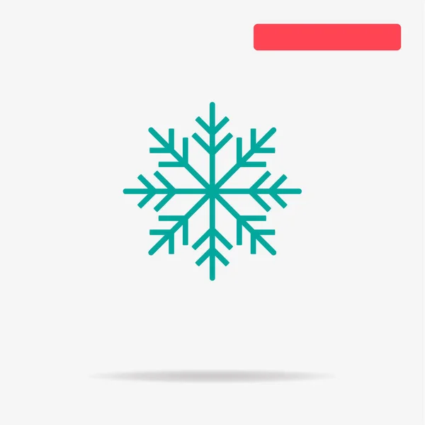 Kerst Sneeuwvlok Pictogram Vectorillustratie Concept Voor Ontwerp — Stockvector