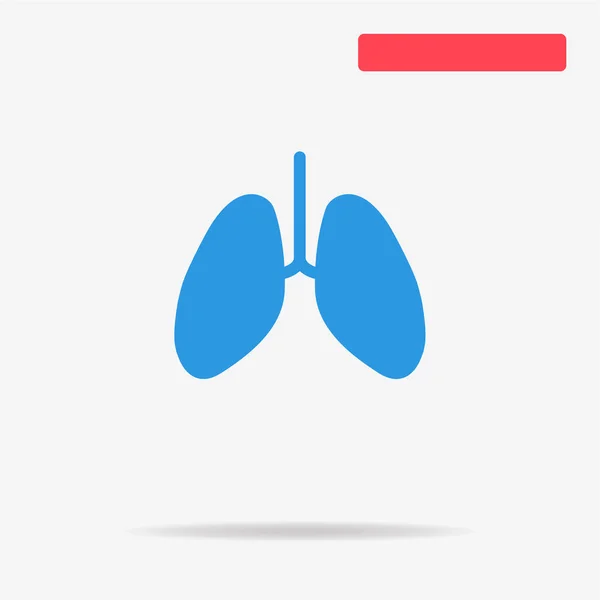 Akciğerler Simgesi Vektör Konsept Illüstrasyon Tasarımı Için — Stok Vektör