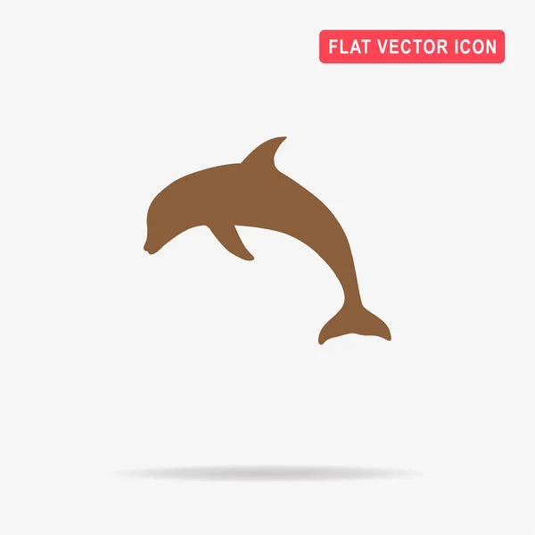 Icono Del Delfín Ilustración Del Concepto Vectorial Para Diseño — Vector de stock