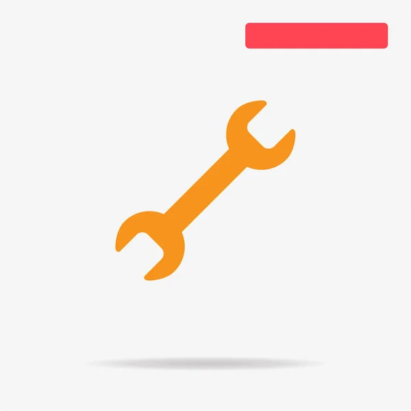 Schraubenschlüssel Symbol Vektor Konzept Illustration Für Design — Stockvektor