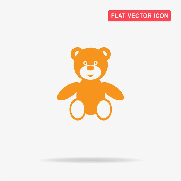 Teddybeer Pictogram Vectorillustratie Concept Voor Ontwerp — Stockvector