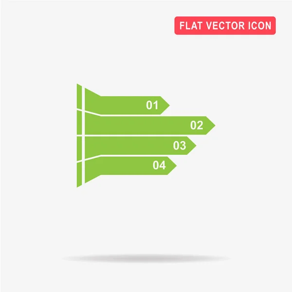 Oklar Infographic Simgesi Vektör Konsept Illüstrasyon Tasarımı Için — Stok Vektör