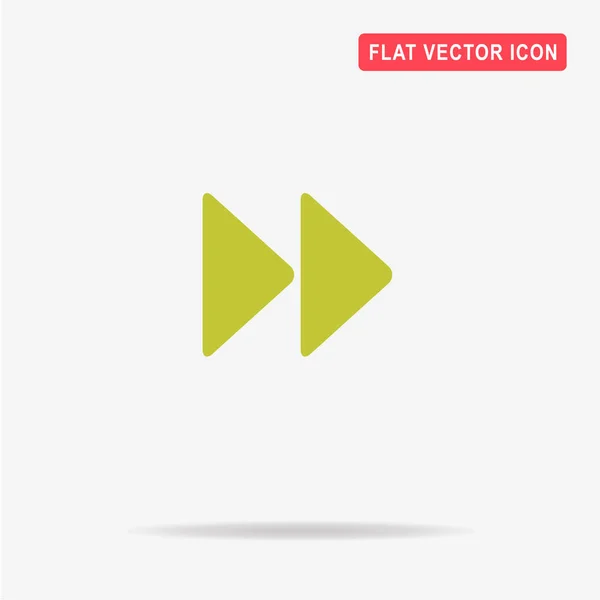 Fast Forward Icon Vector Concept Illustration Design — Stock Vector