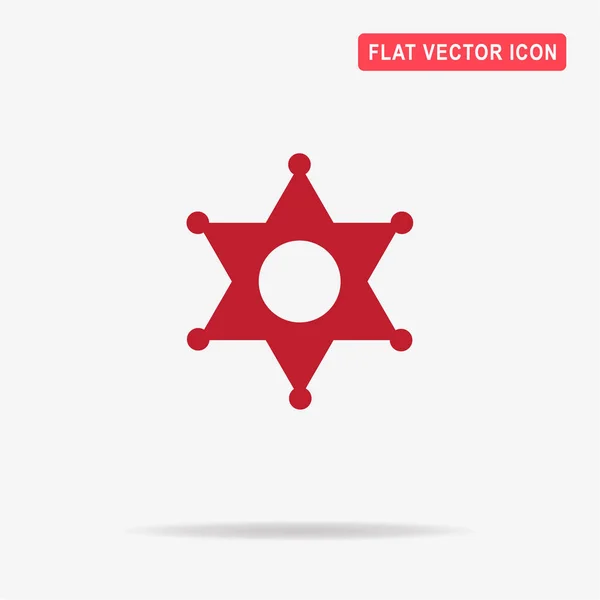 Sheriff Star Ikone Vektor Konzept Illustration Für Design — Stockvektor