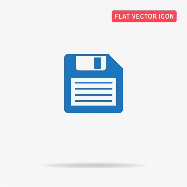 Floppy Disk Icon Vector Concept Illustration Design — Stock Vector