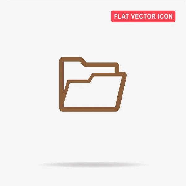 Icono Carpeta Ilustración Del Concepto Vectorial Para Diseño — Vector de stock