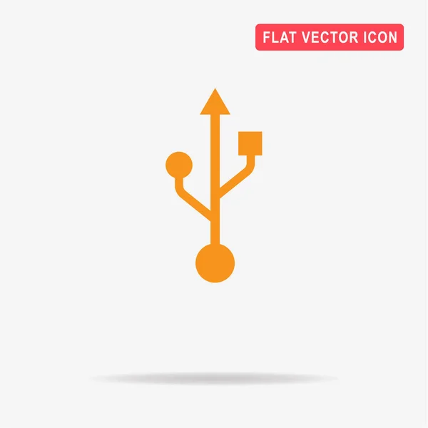 Usb Symbol Vektor Konzept Illustration Für Design — Stockvektor