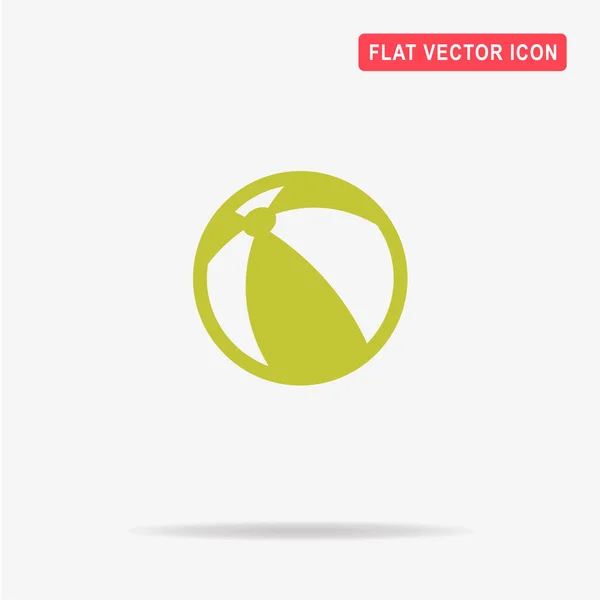 Εικονίδιο Μπάλα Παραλία Vector Εικονογράφηση Έννοια Για Σχεδιασμό — Διανυσματικό Αρχείο