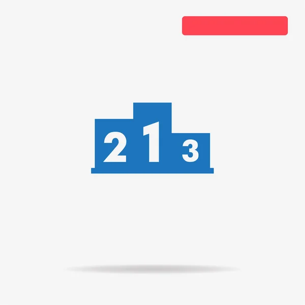 表彰台のアイコン デザインのベクトルの概念図 — ストックベクタ