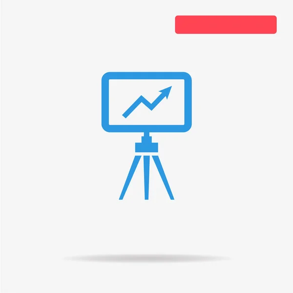 Vector Blackboard Tripod Icon Vector Concept Illustration Design — Stock Vector