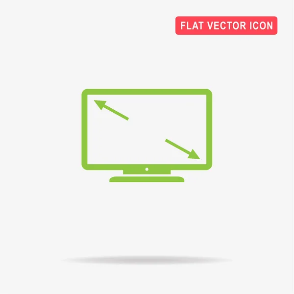 Screen Size Icon Vector Concept Illustration Design — Stock Vector