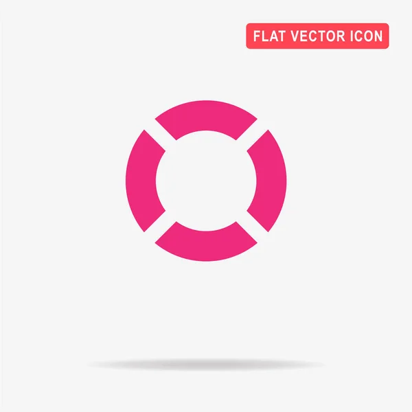 Lifebuoy Icon Vector Concept Illustration Design — Stock Vector