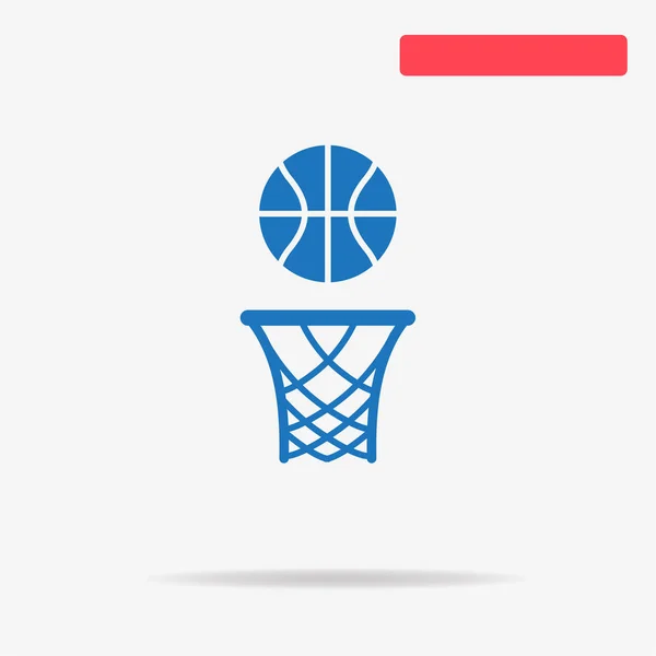 Basketbalová Ikona Ráfku Vektorové Ilustrace Koncept Pro Design — Stockový vektor