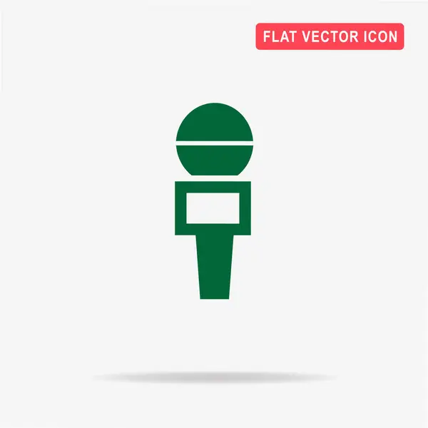 Microfoon Pictogram Vectorconcept Illustratie Voor Ontwerp — Stockvector