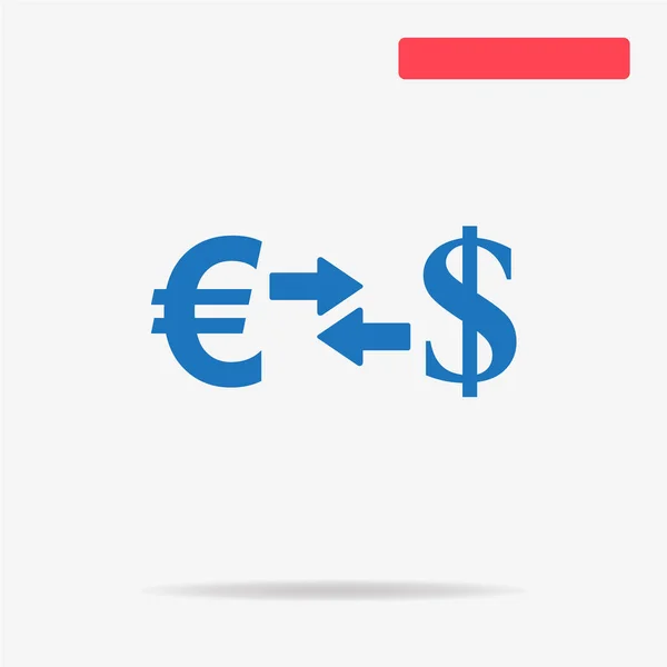Currency Exchange Icon Vector Concept Illustration Design — Stock Vector