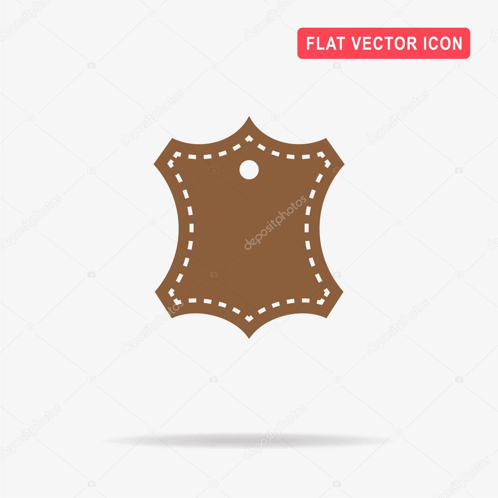 Leather icon. Vector concept illustration for design.