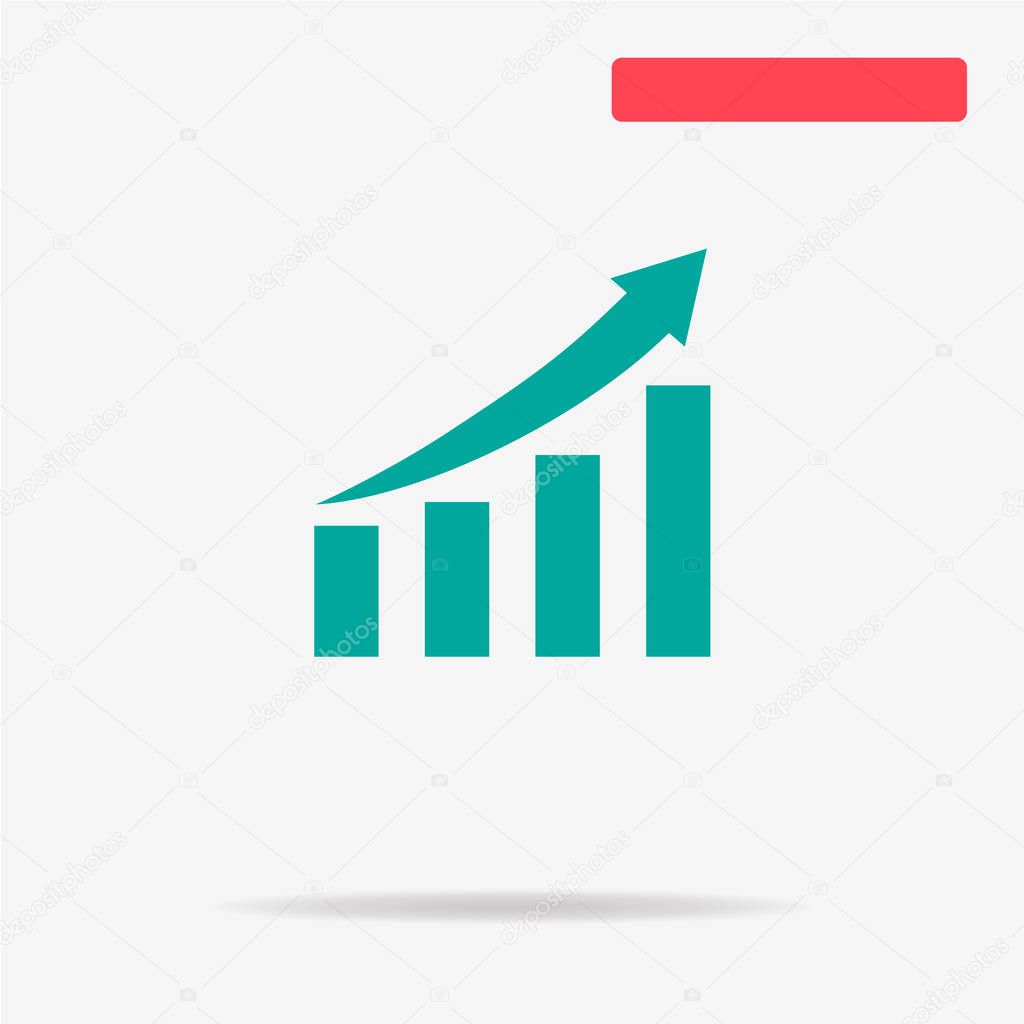 Infographic bar chart icon. Vector concept illustration for design.