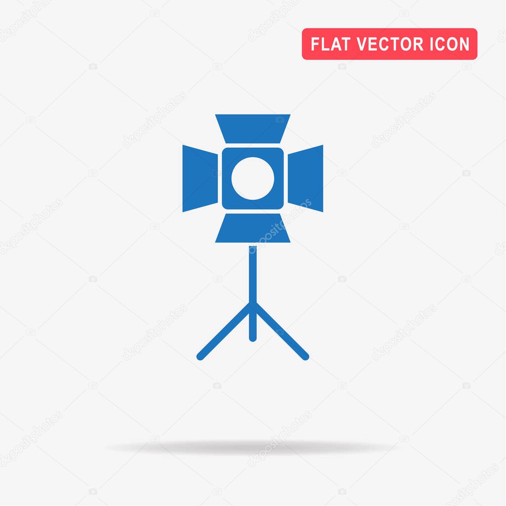 Spotlight icon. Vector concept illustration for design.