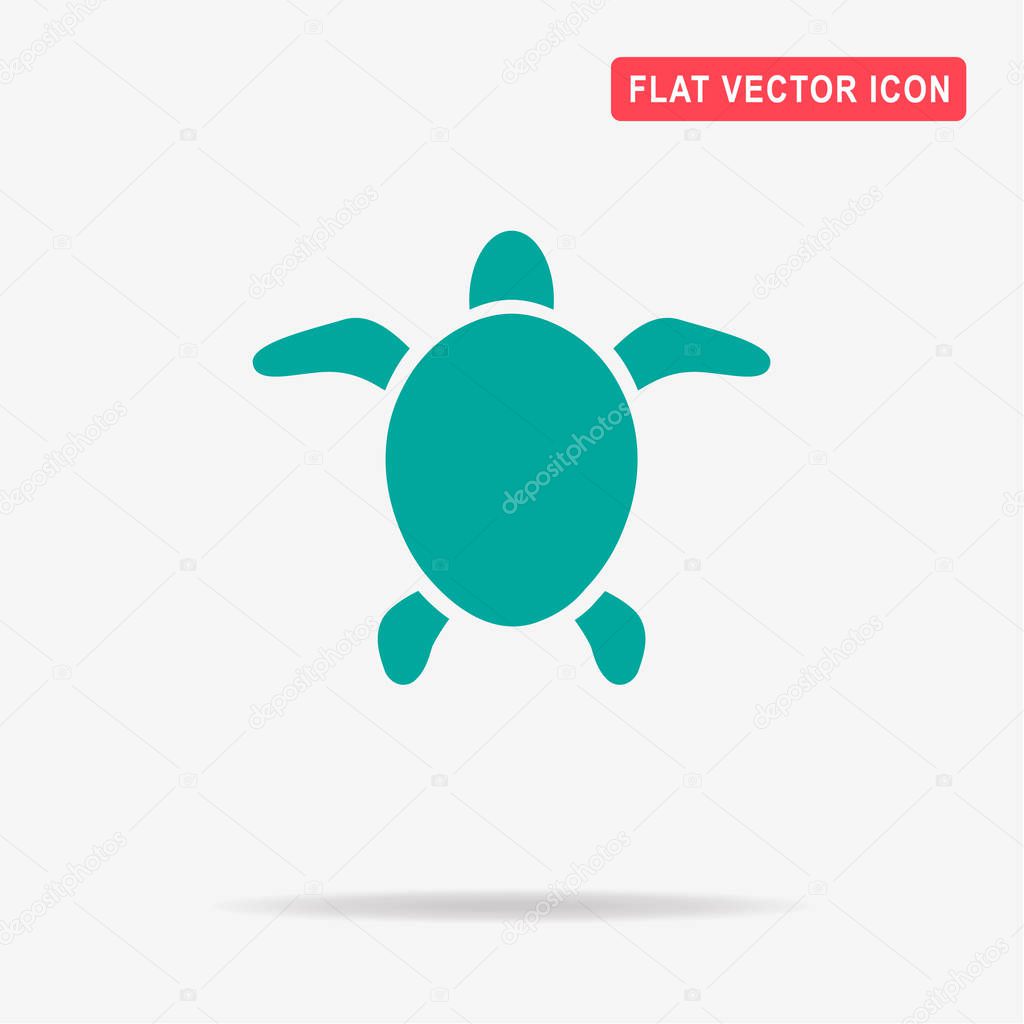 Sea turtle icon. Vector concept illustration for design.