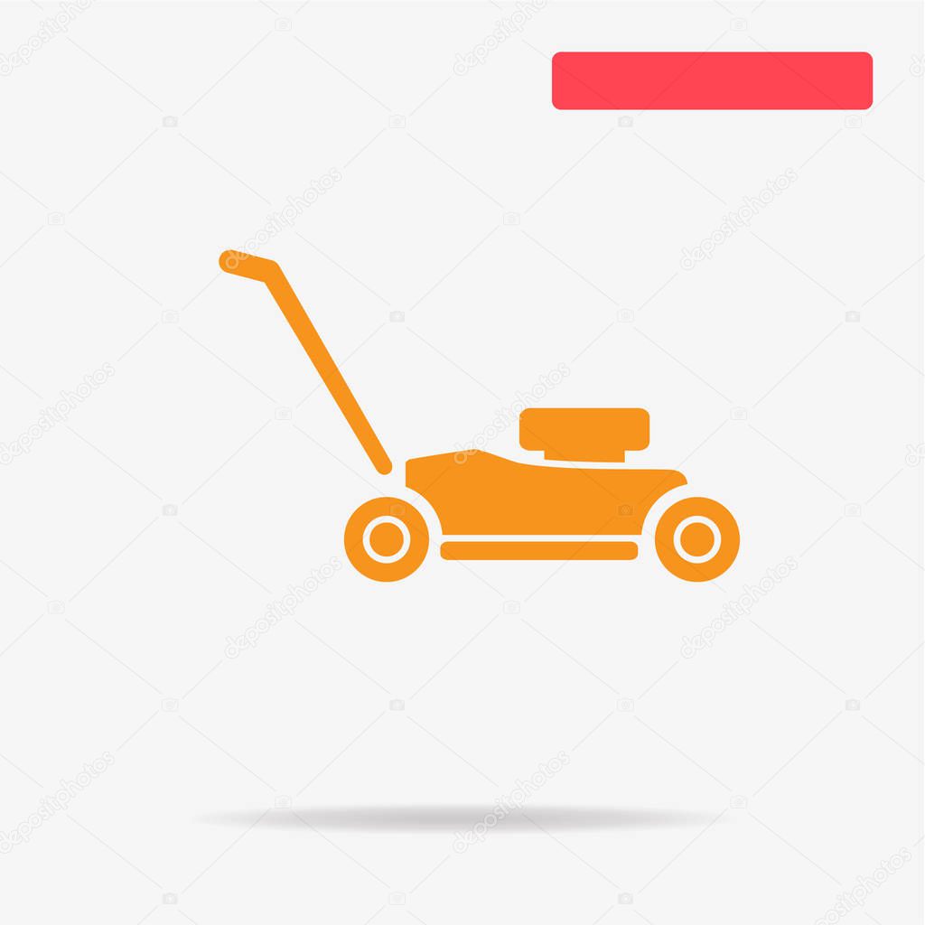 Lawn mower icon. Vector concept illustration for design.