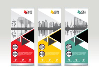 Afiş olarak topla stand tasarım şablonu - vektör çizim