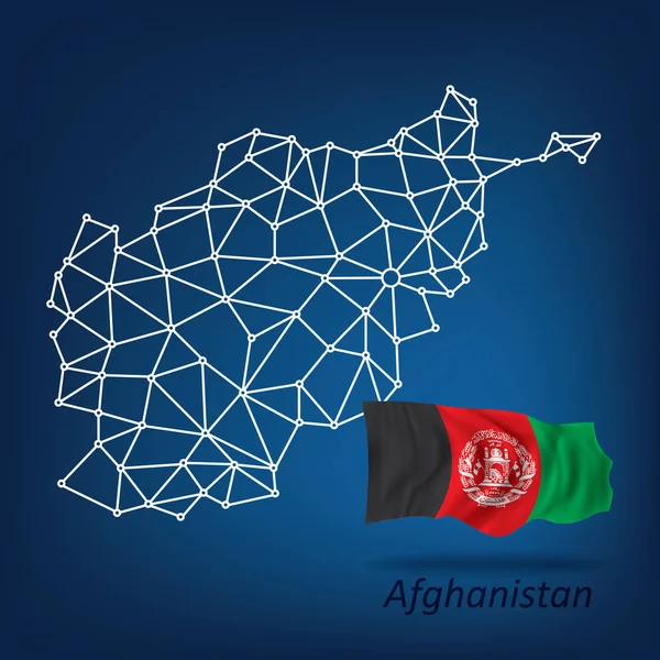 Abstrakte Karte Von Afghanistan Vektorillustration — Stockvektor