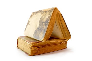 Beyaz Arkaplan Üzerine Eski Kitaplar