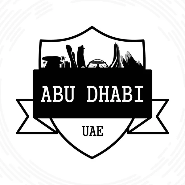 Horizonte de Abu dhabi — Vetor de Stock