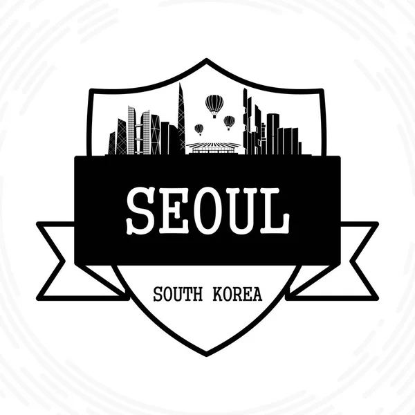 Seoul skyline — Stock Vector