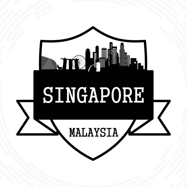 Panoráma Singapuru — Stockový vektor