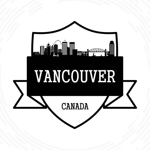 Vancouver manzarası — Stok Vektör