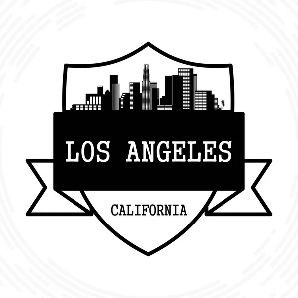 Лос-Анджелес Скайлайн — стоковый вектор
