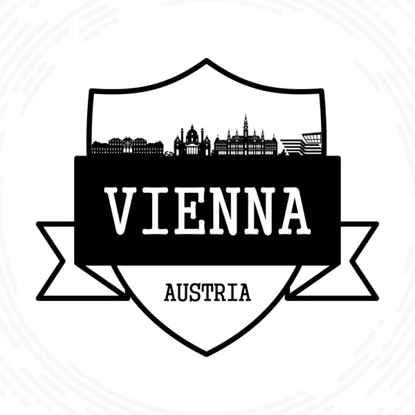 Skyline di Vienna — Vettoriale Stock