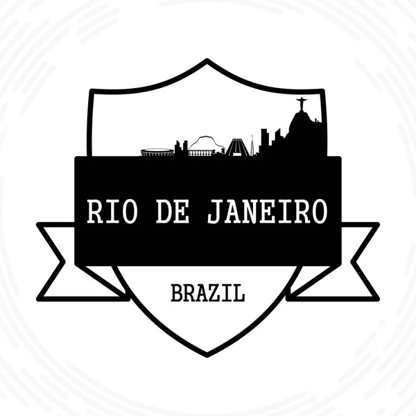 Horizonte do rio de janeiro —  Vetores de Stock