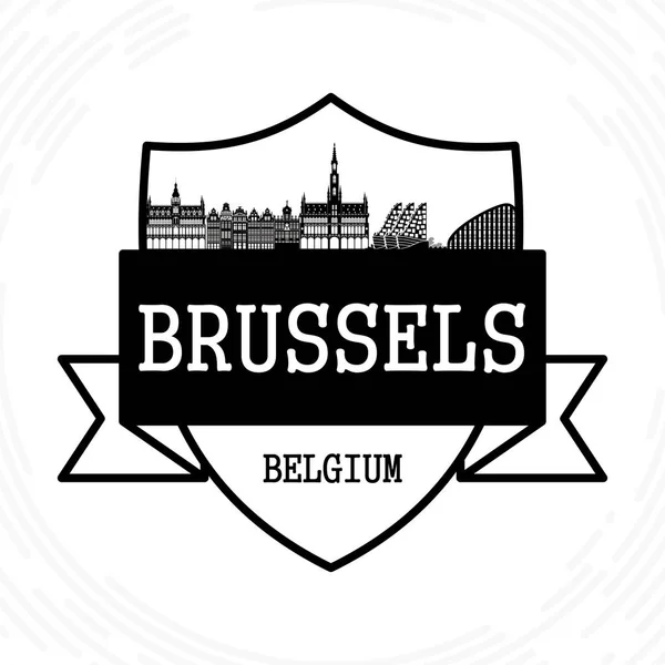 Bryssel skyline — Stock vektor