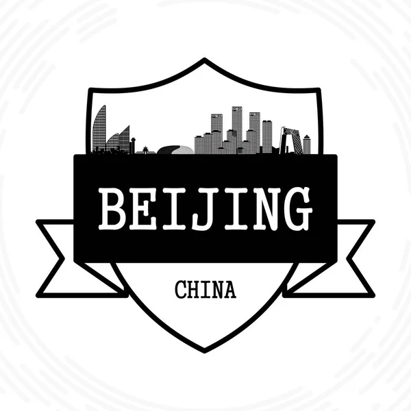 Skyline von Peking — Stockvektor