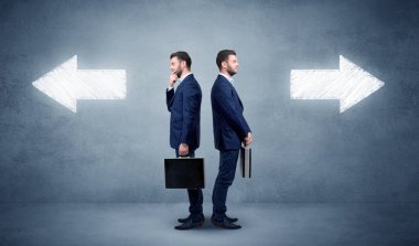 İki seçenek ile işadamı