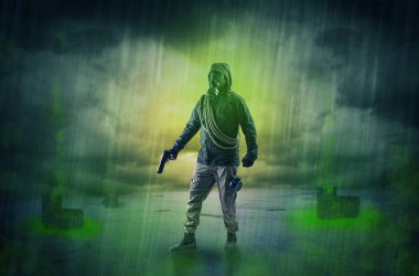 Patlamadan sonra terk edilmiş bir alanda korumak