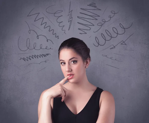 Chica con expresión facial divertida — Foto de Stock