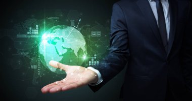 Küresel Internet kavramı işadamı ile kullanma