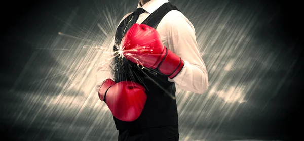 Guantes de boxeo chocando —  Fotos de Stock