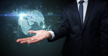 Küresel Internet kavramı işadamı ile kullanma